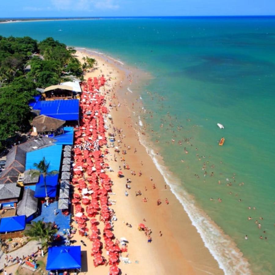 De Frente Pra Praia Apartamento Da Cris Taperapua - Condominio America Praia Flat Porto Seguro Dış mekan fotoğraf